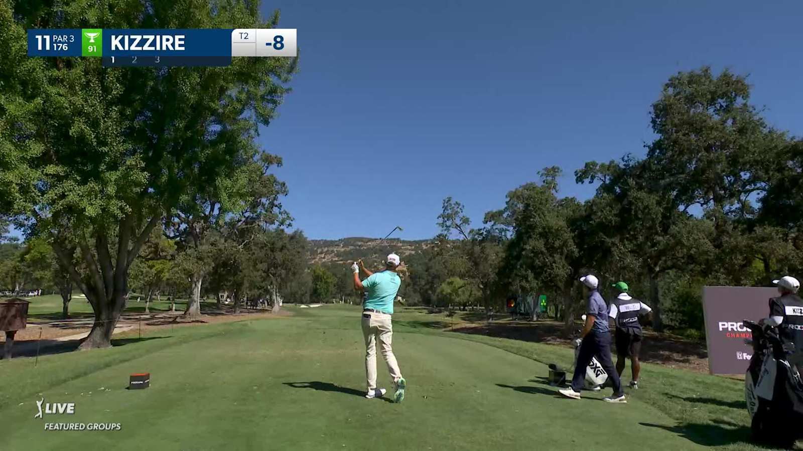 Patton Kizzire throws a dart from the tee to set up birdie at Procore