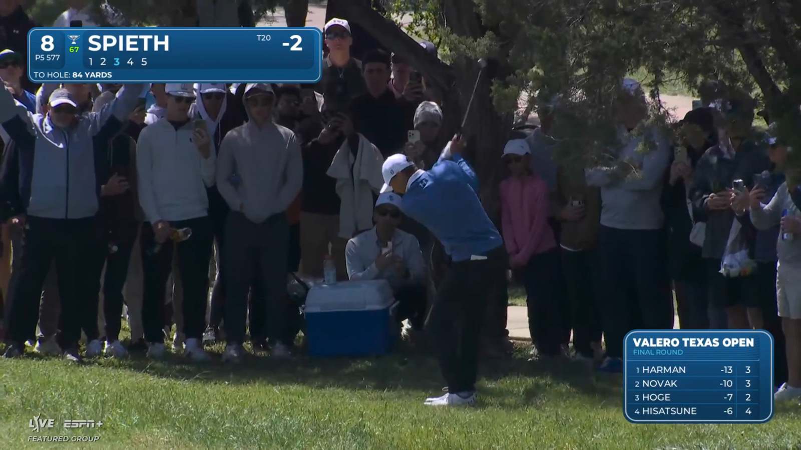 Jordan Spieth sends approach to 8 feet and birdies at Valero