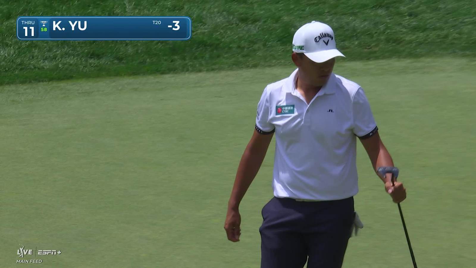 Kevin Yu makes birdie on No. 11 at Travelers