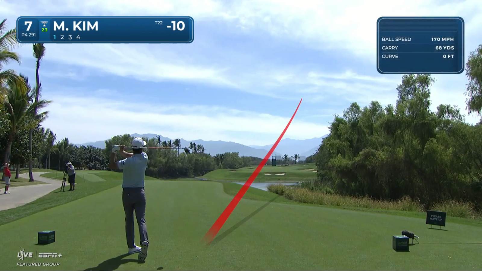 Michael Kim drives green to set up birdie at Mexico Open