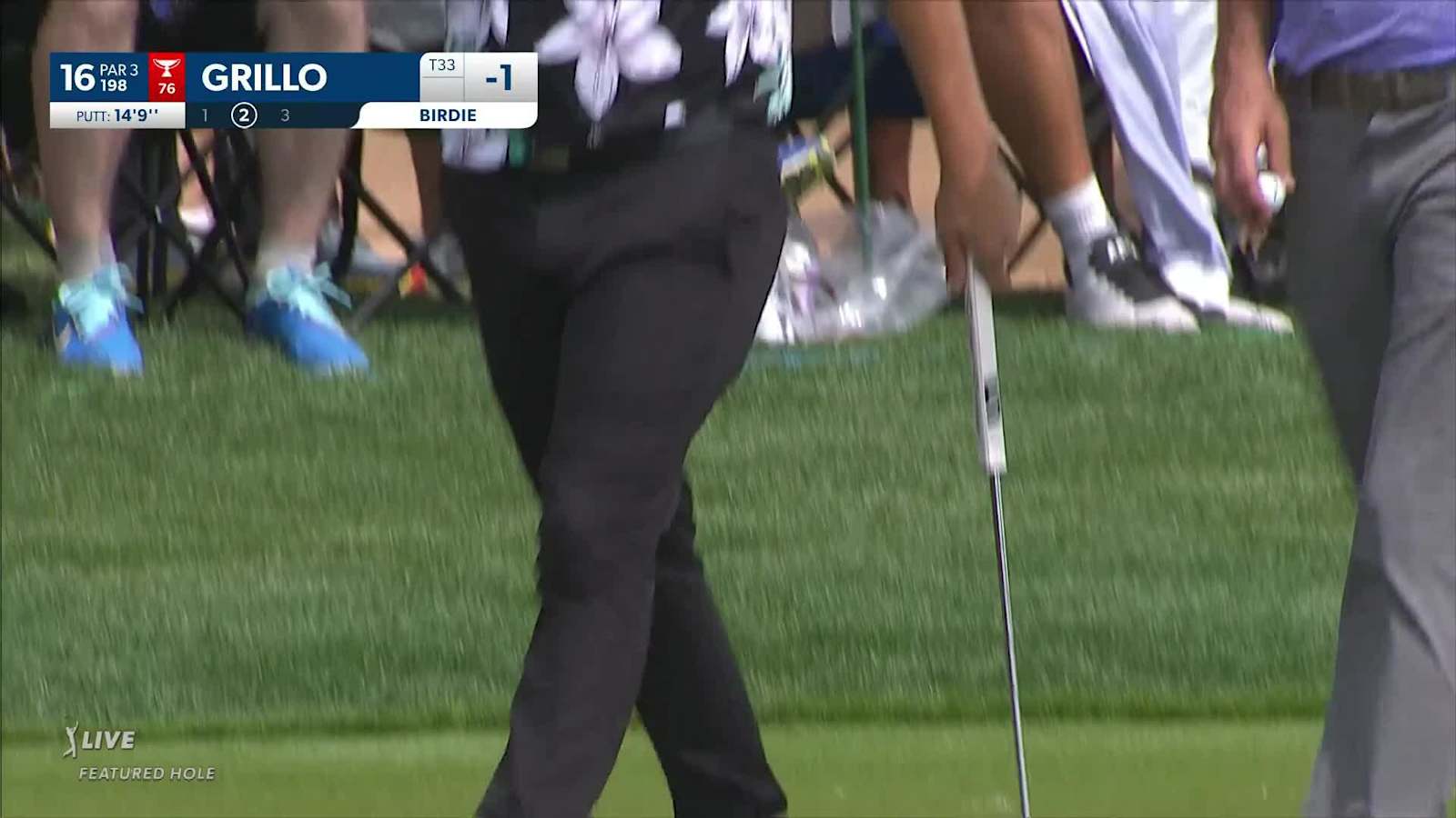 Emiliano Grillo makes birdie on No. 16 at Valero