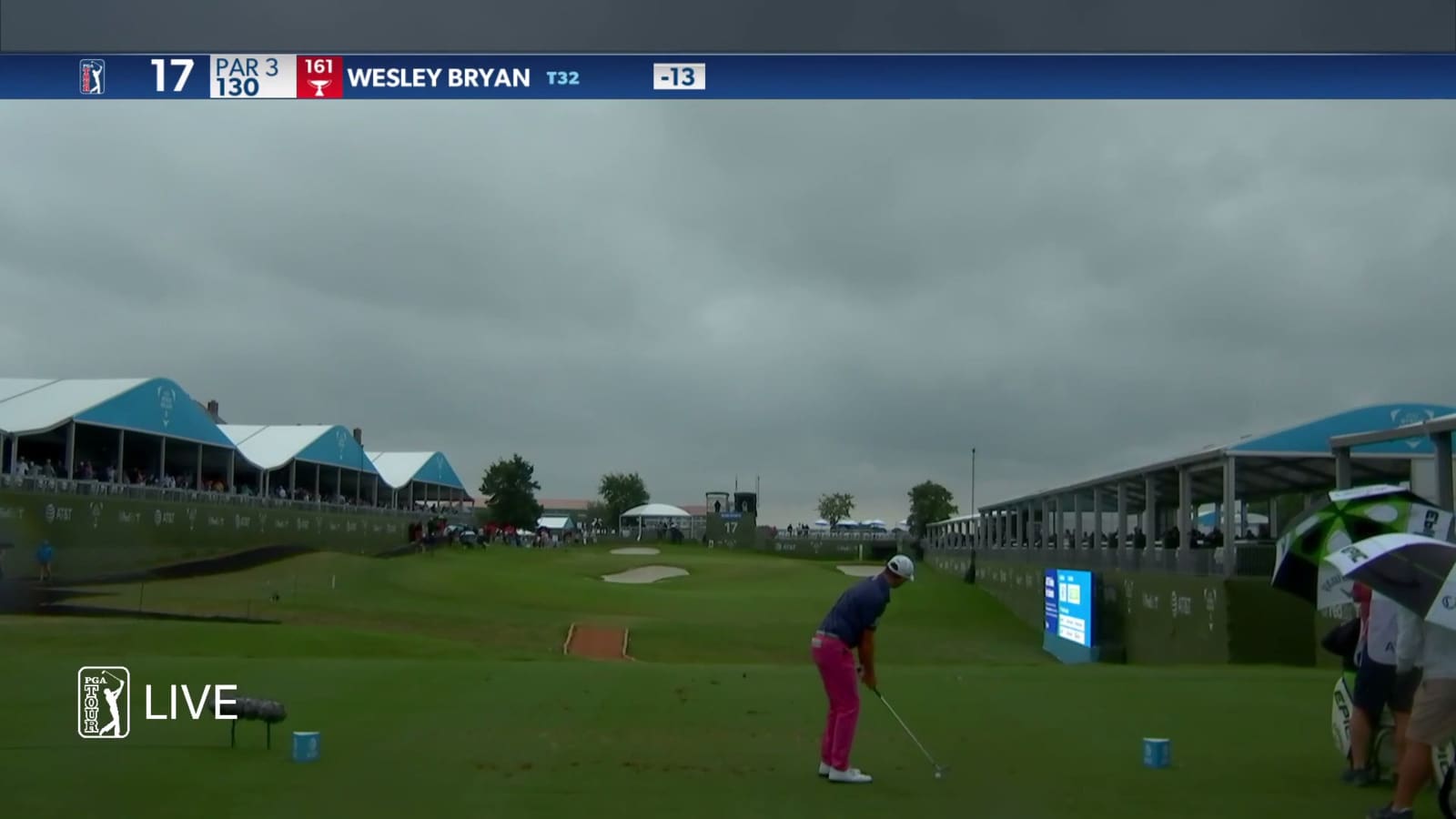 Wesley Bryan nearly aces No. 17 at AT&T Byron Nelson