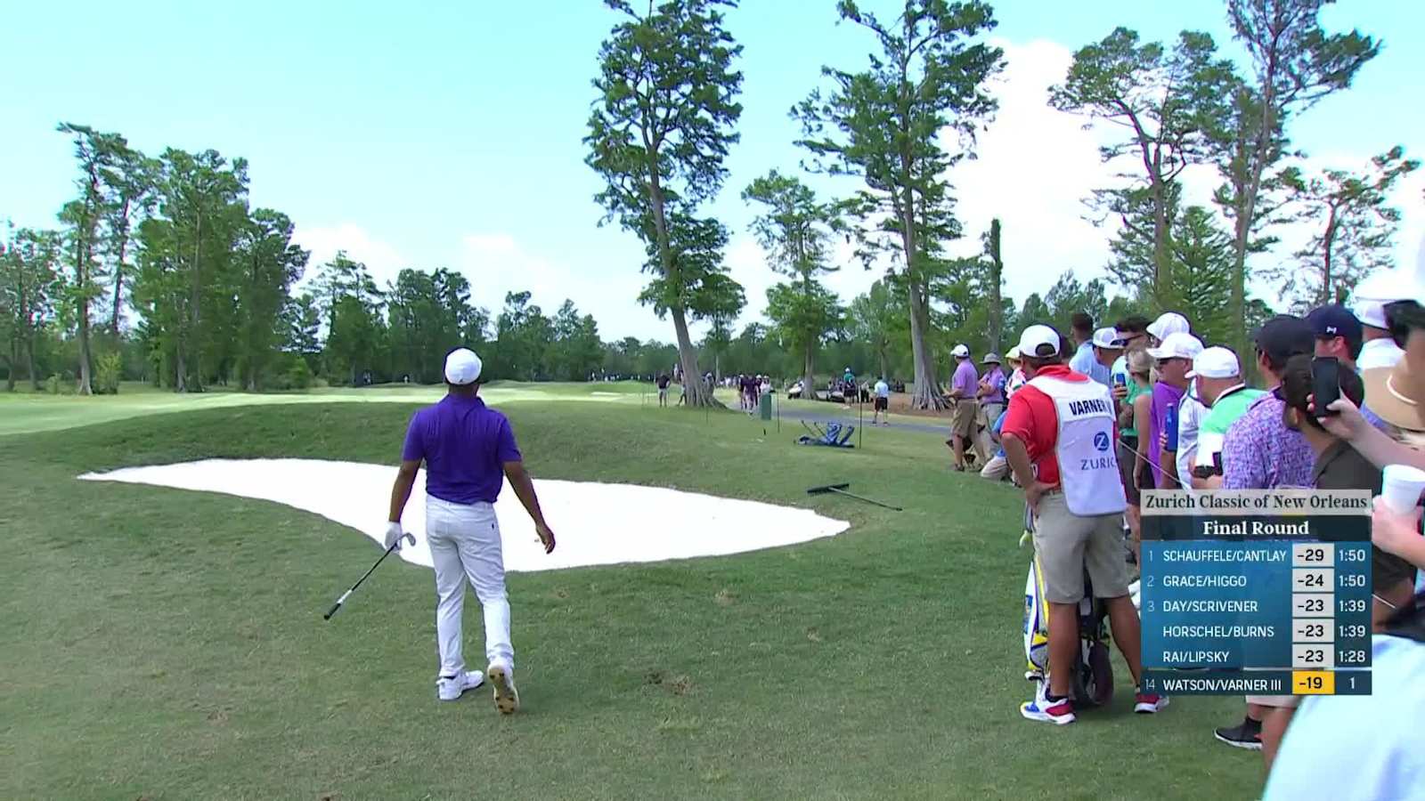 Bubba Watson/Harold Varner III drain 24-foot birdie putt at Zurich Classic