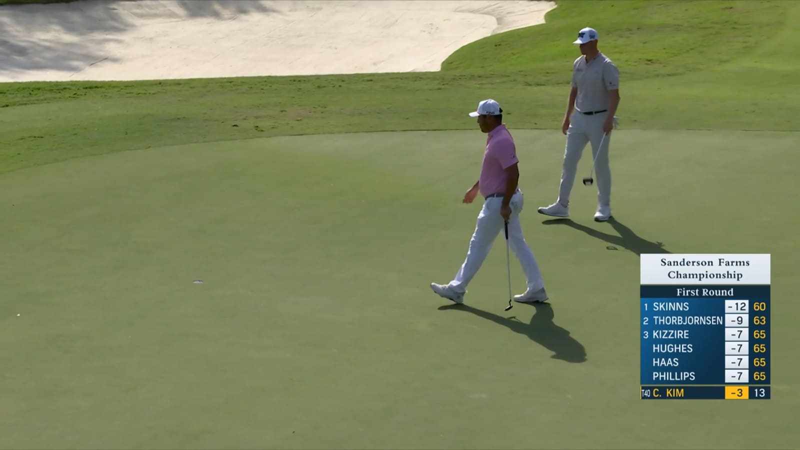 Chan Kim rolls in 15-footer for birdie at Sanderson Farms