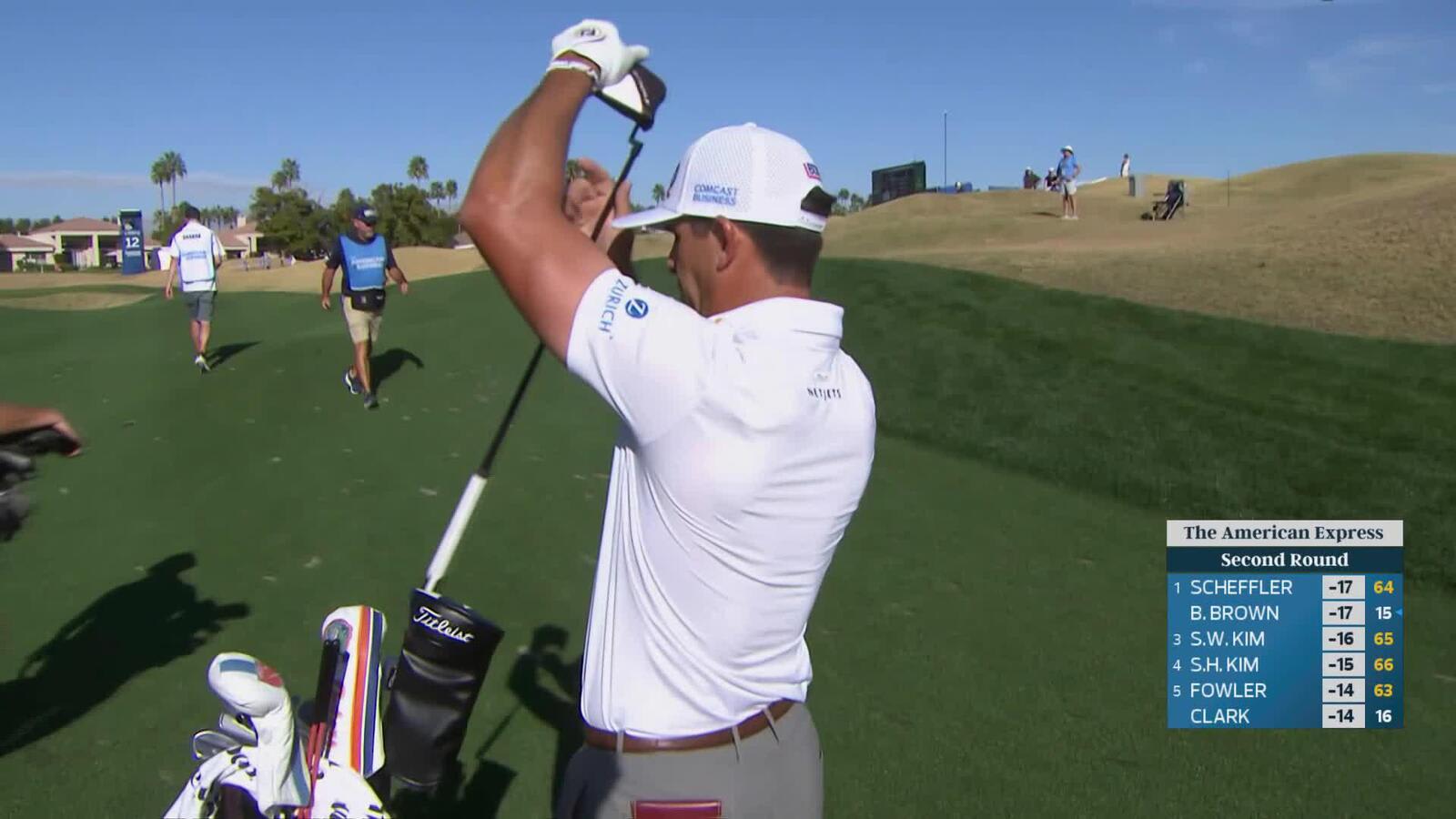 Billy Horschel hits 124-yard approach to 2 feet, sets up birdie on No. 12 at The American Express