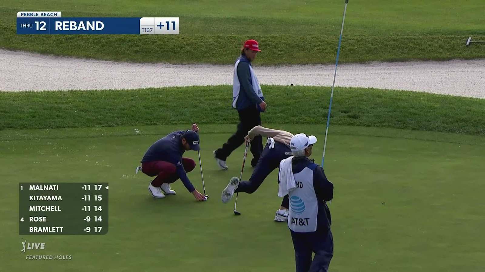 Garett Reband makes birdie on No. 12 at AT&T Pebble Beach