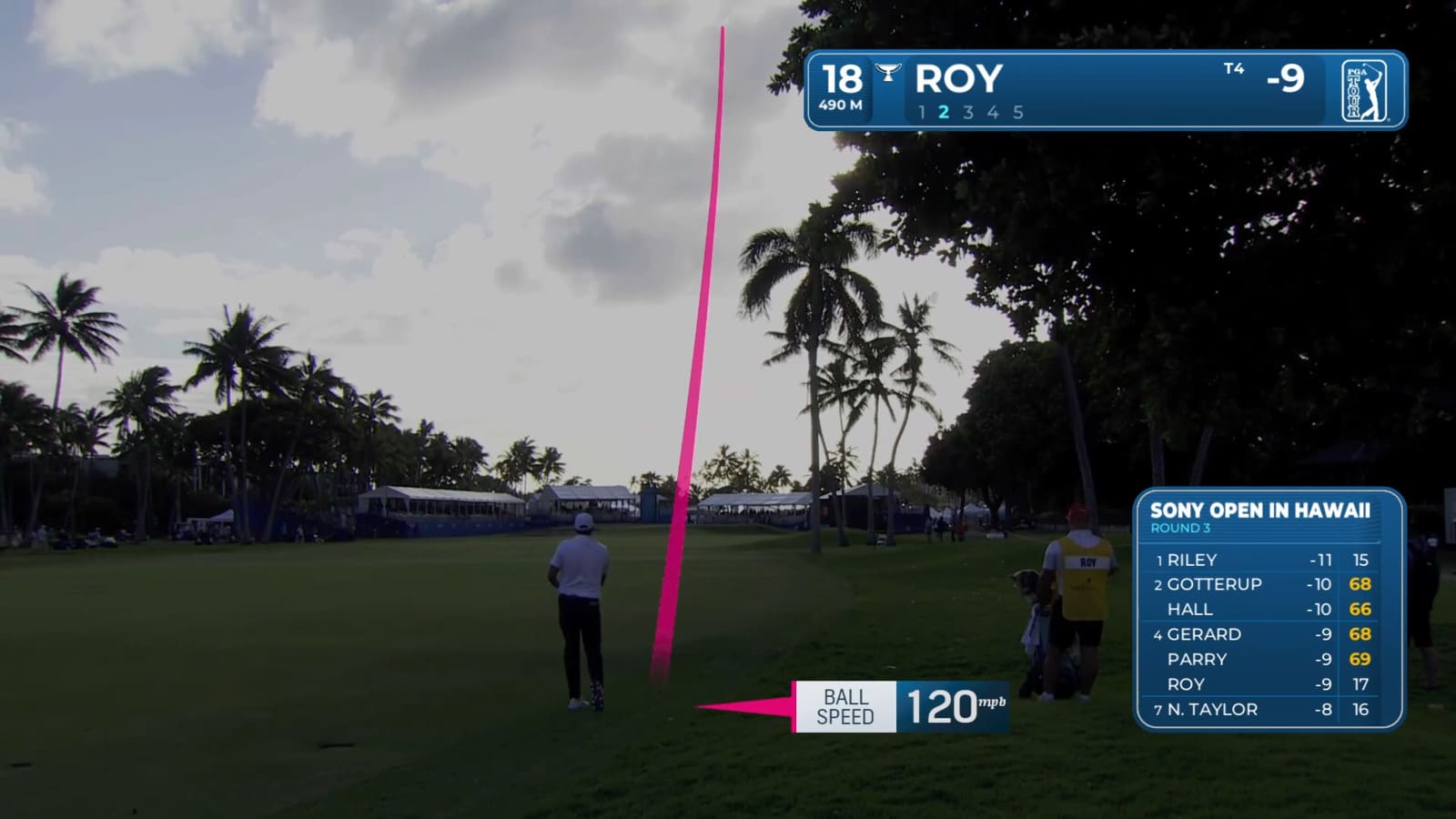 Kevin Roy hits 62-yard approach to 2 feet, sets up birdie on No. 18 at Sony Open