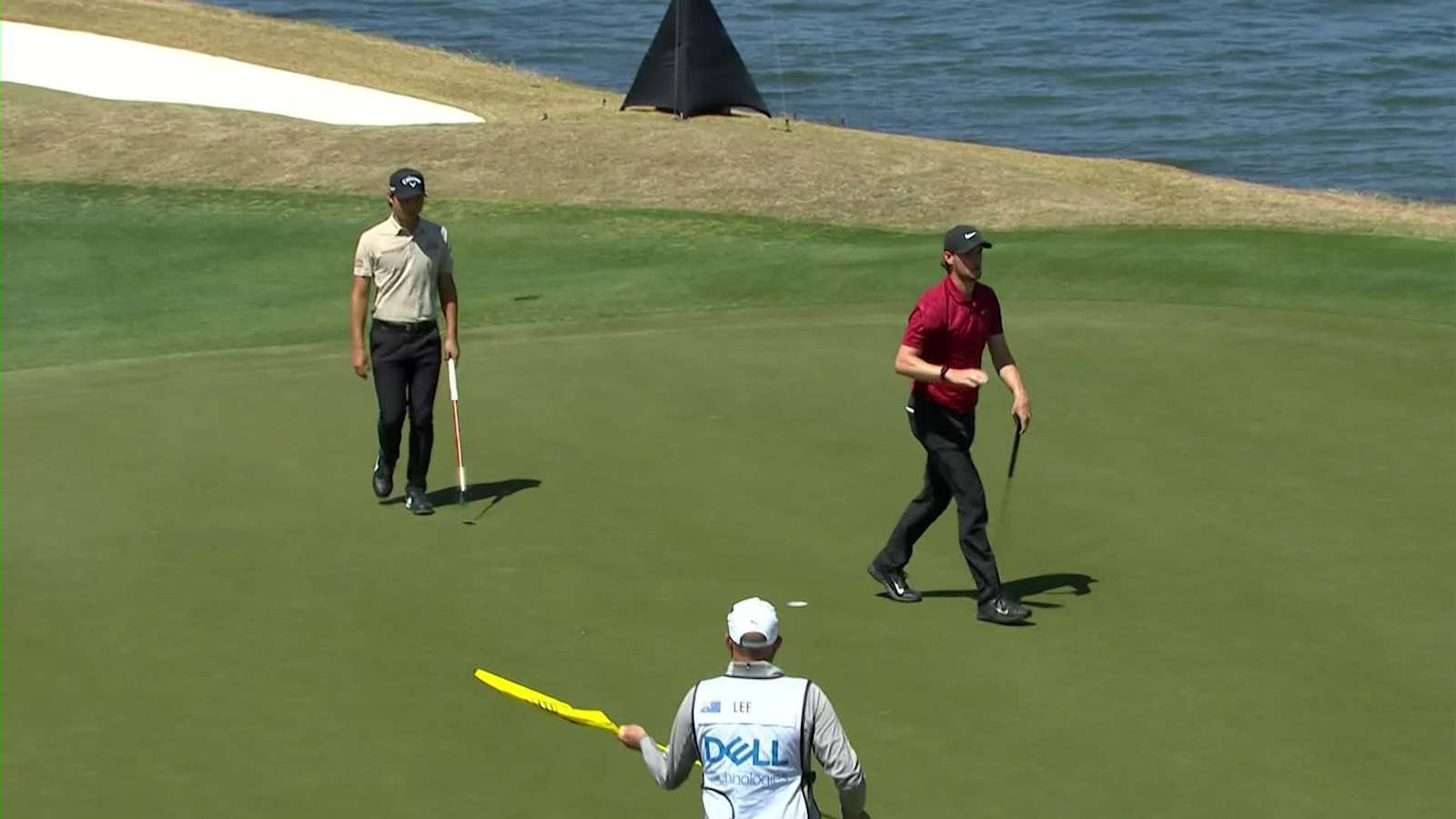 Thomas Pieters holes birdie putt at WGC-Dell Match Play