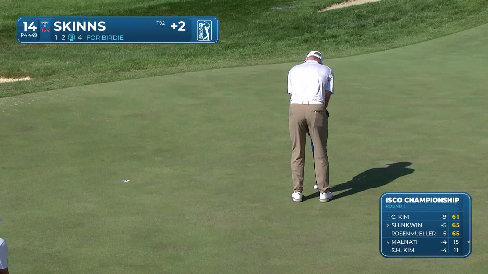 David Skinns makes birdie on No. 14 at ISCO Championship