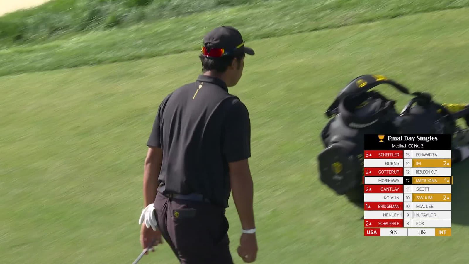 Hideki Matsuyama makes birdie on No. 12 at Sunday Singles