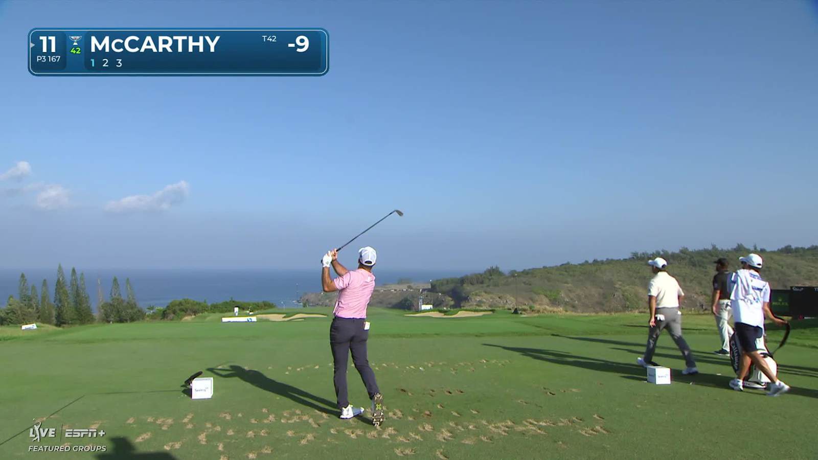 Denny McCarthy hits tight tee shot to set up birdie at The Sentry