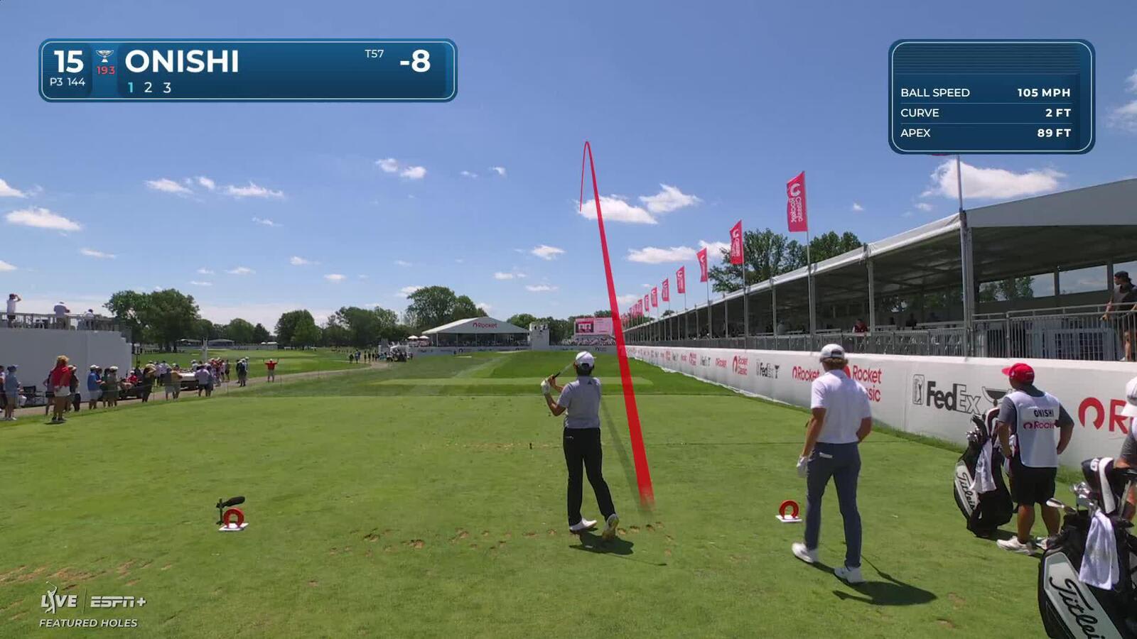 Kaito Onishi makes birdie on No. 15 at Rocket Classic