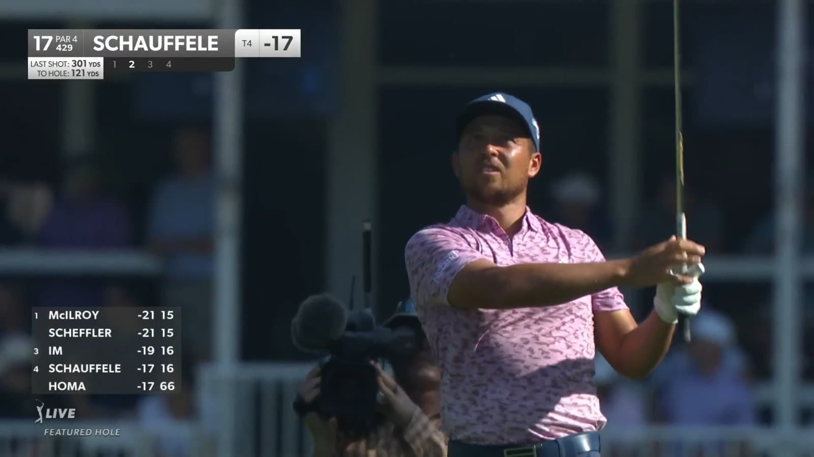 Xander Schauffele's 121-yard approach sets up birdie at TOUR Championship