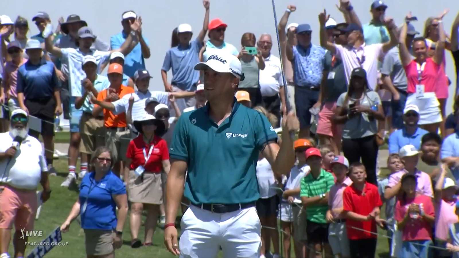 Justin Thomas holes chip shot from 49-feet for birdie at FedEx St. Jude Champ