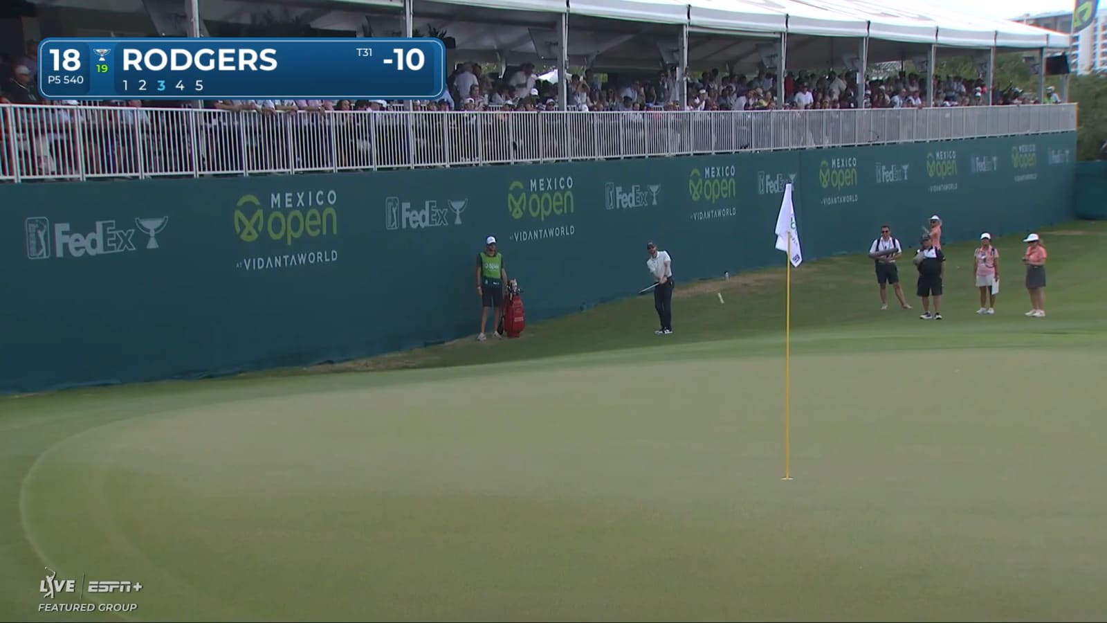 Patrick Rodgers gets up-and-down for birdie at Mexico Open