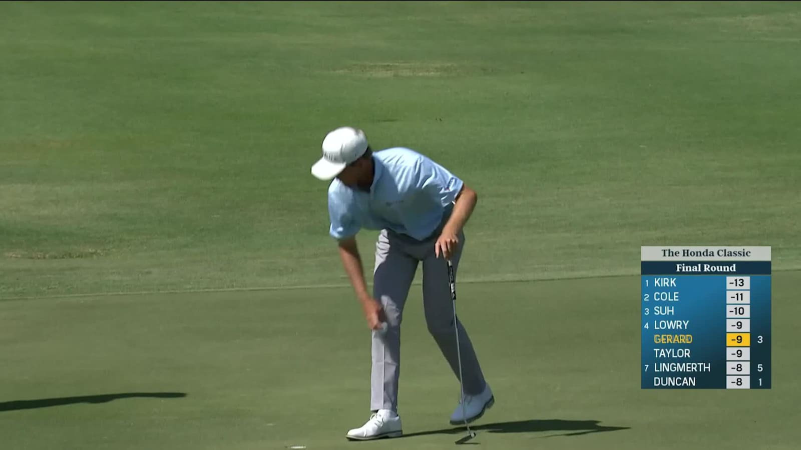 Ryan Gerard's near-albatross from 235 yards at Honda