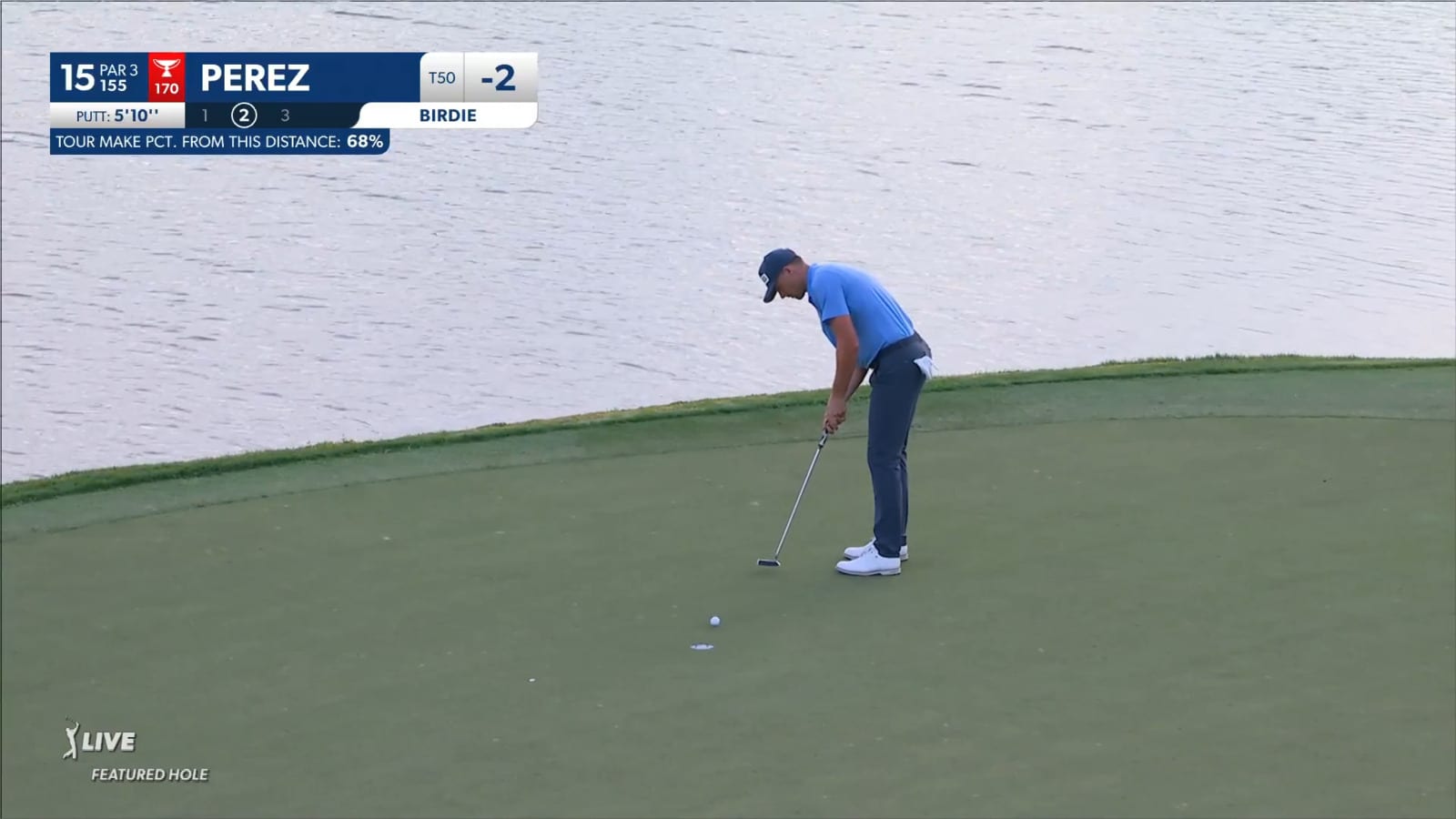 Victor Perez makes birdie on No. 15 at Cognizant Classic