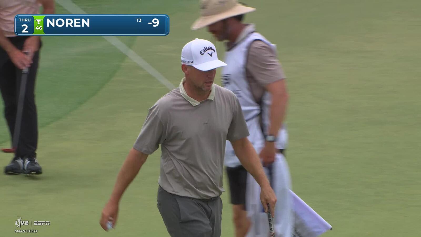 Alex Noren sinks 30-foot birdie putt on No. 2 at Cadillac