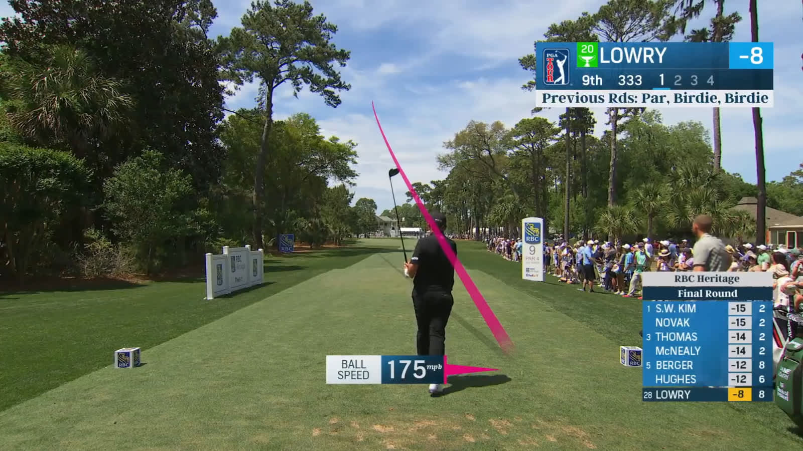 Shane Lowry drives green to set up eagle at RBC Heritage