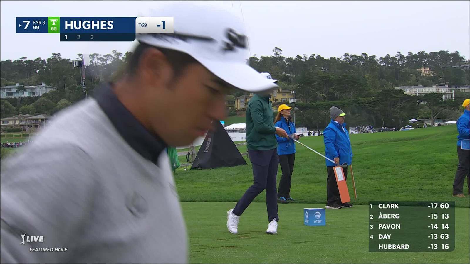 Mackenzie Hughes makes birdie on No. 7 at AT&T Pebble Beach