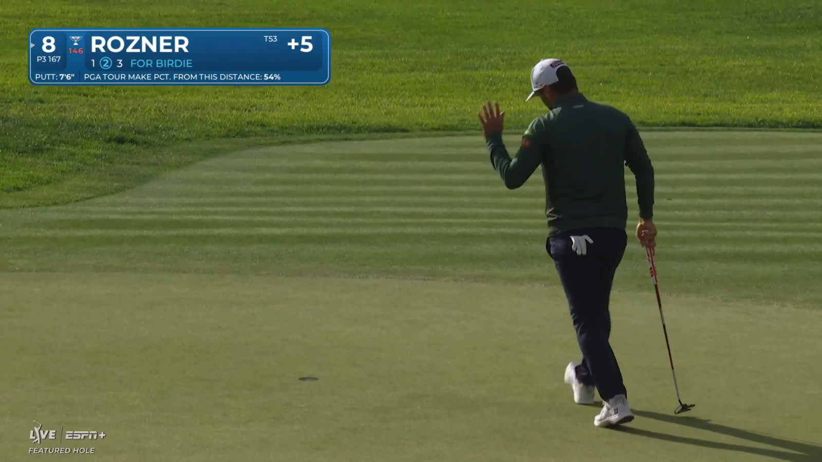 Antoine Rozner's tee shot to 7 feet yields birdie at Farmers