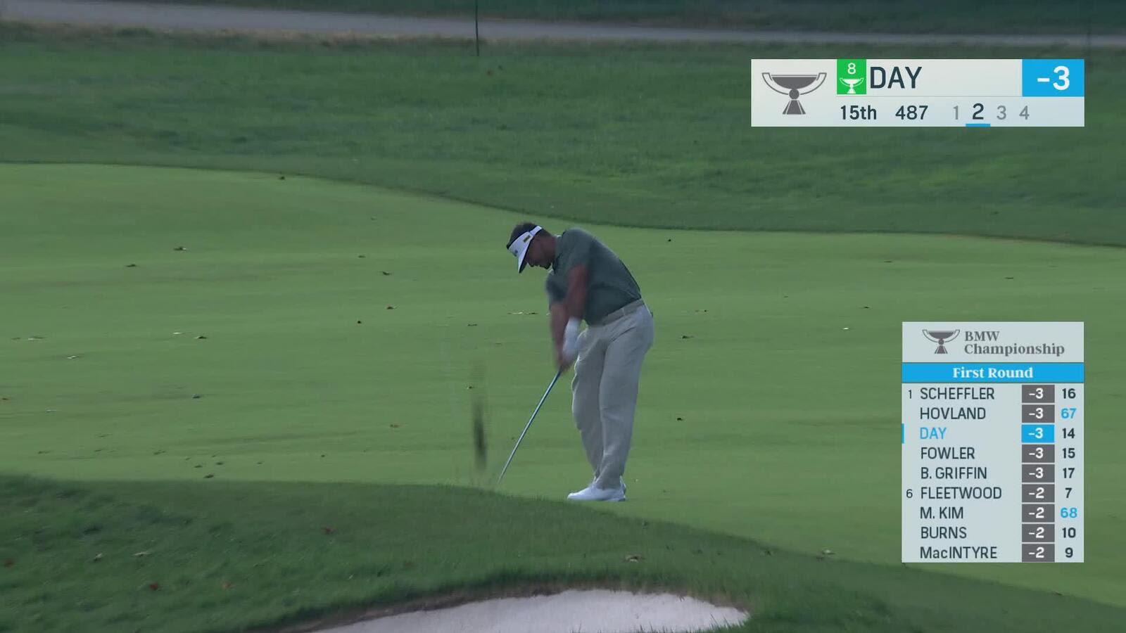 Jason Day drains a 34-foot birdie putt at BMW Championship