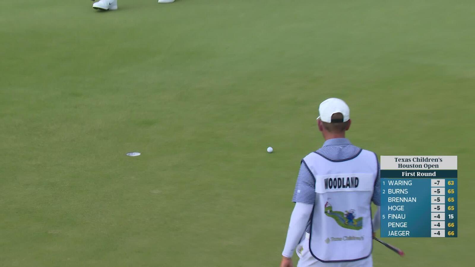 Karl Vilips rolls in 17-foot birdie putt on No. 2 at Texas Children's