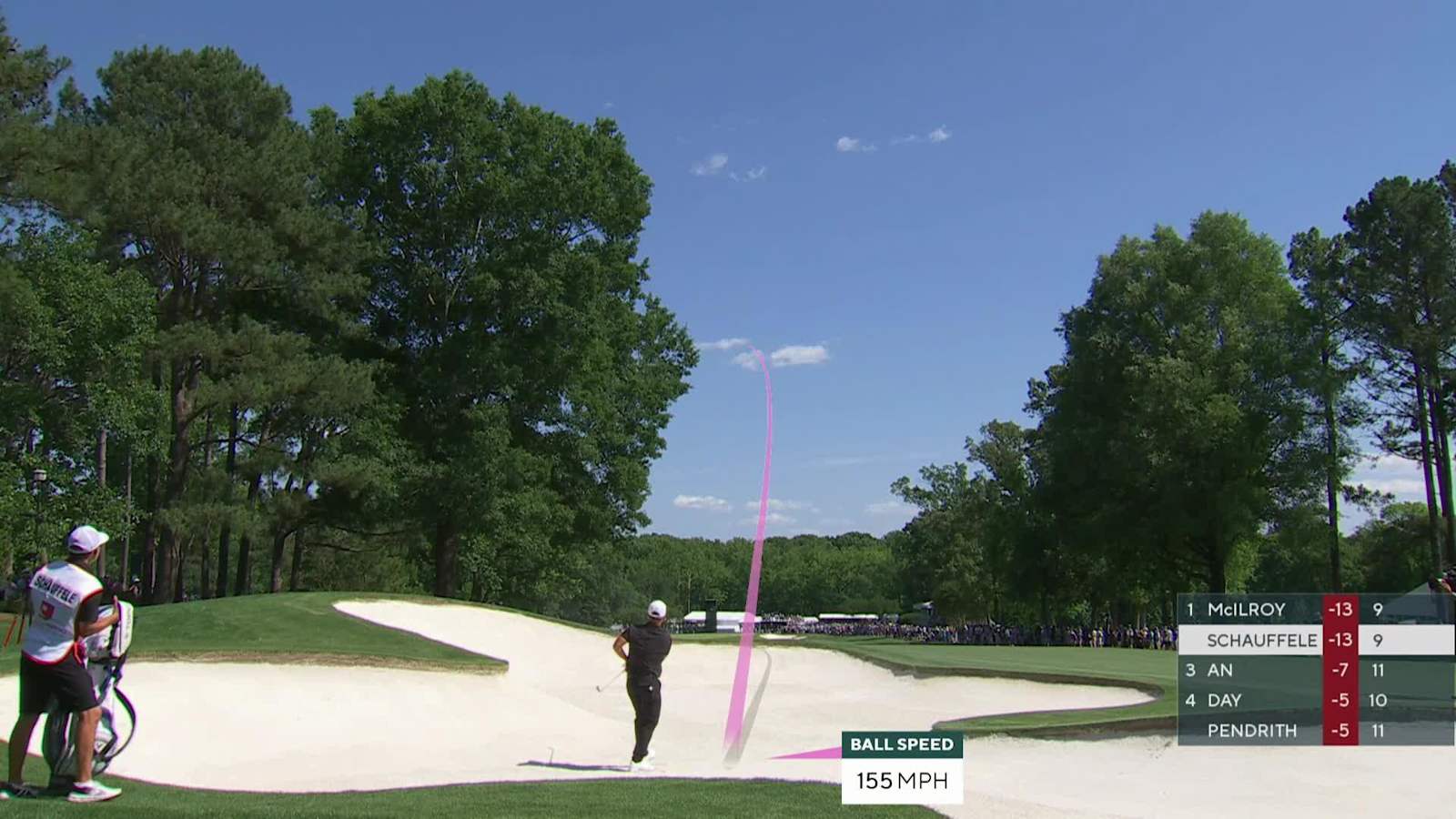Xander Schauffele's incredible 279-yard bunker 4-iron leads to birdie at Wells Fargo