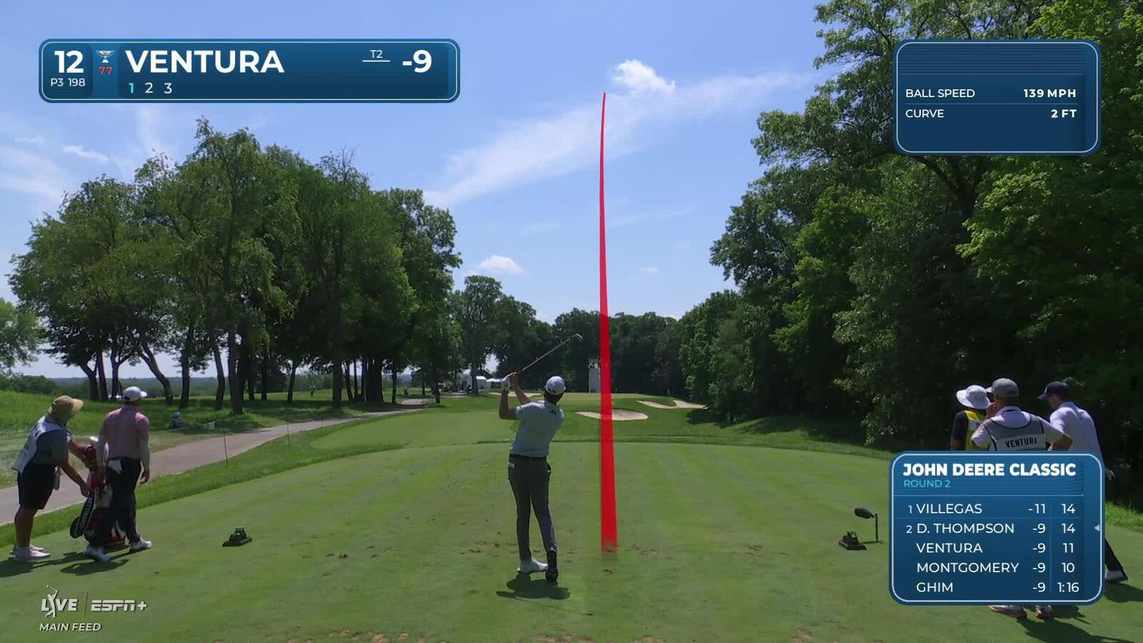 Kristoffer Ventura charges with another birdie at John Deere