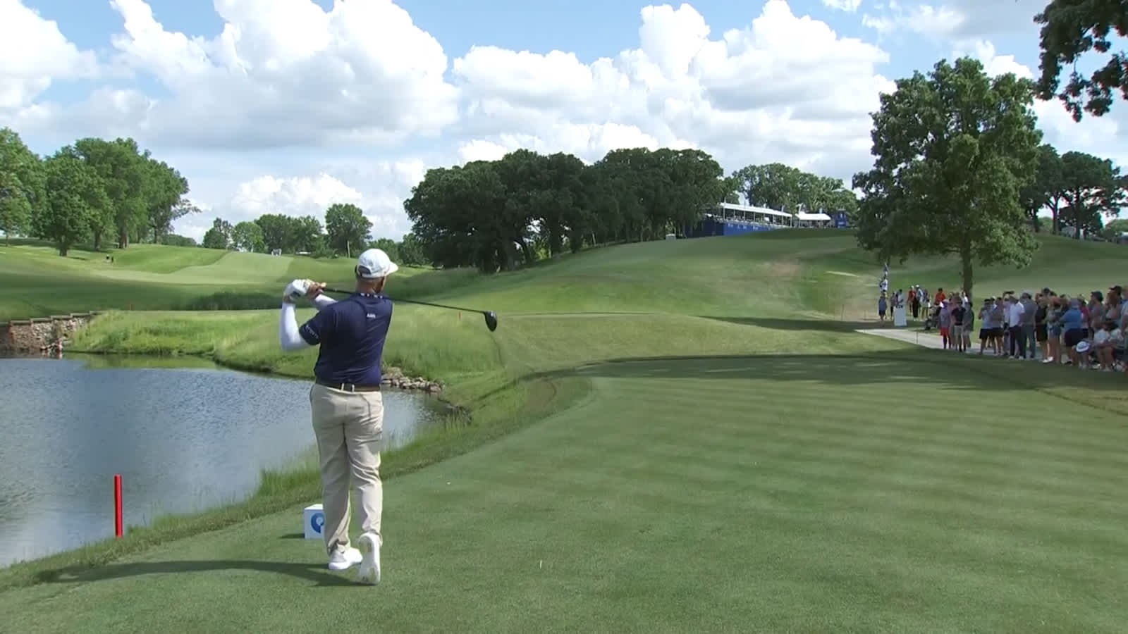 Ernie Els drives the green to set up birdie at Principal