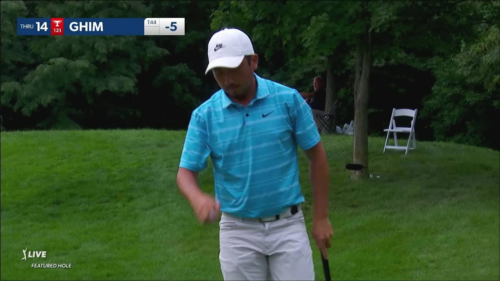 Doug Ghim makes birdie on No. 14 at John Deere