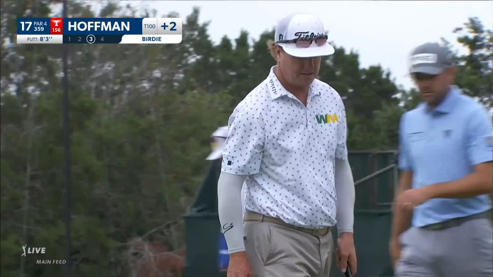 Charley Hoffman makes 8-foot birdie putt at Valero