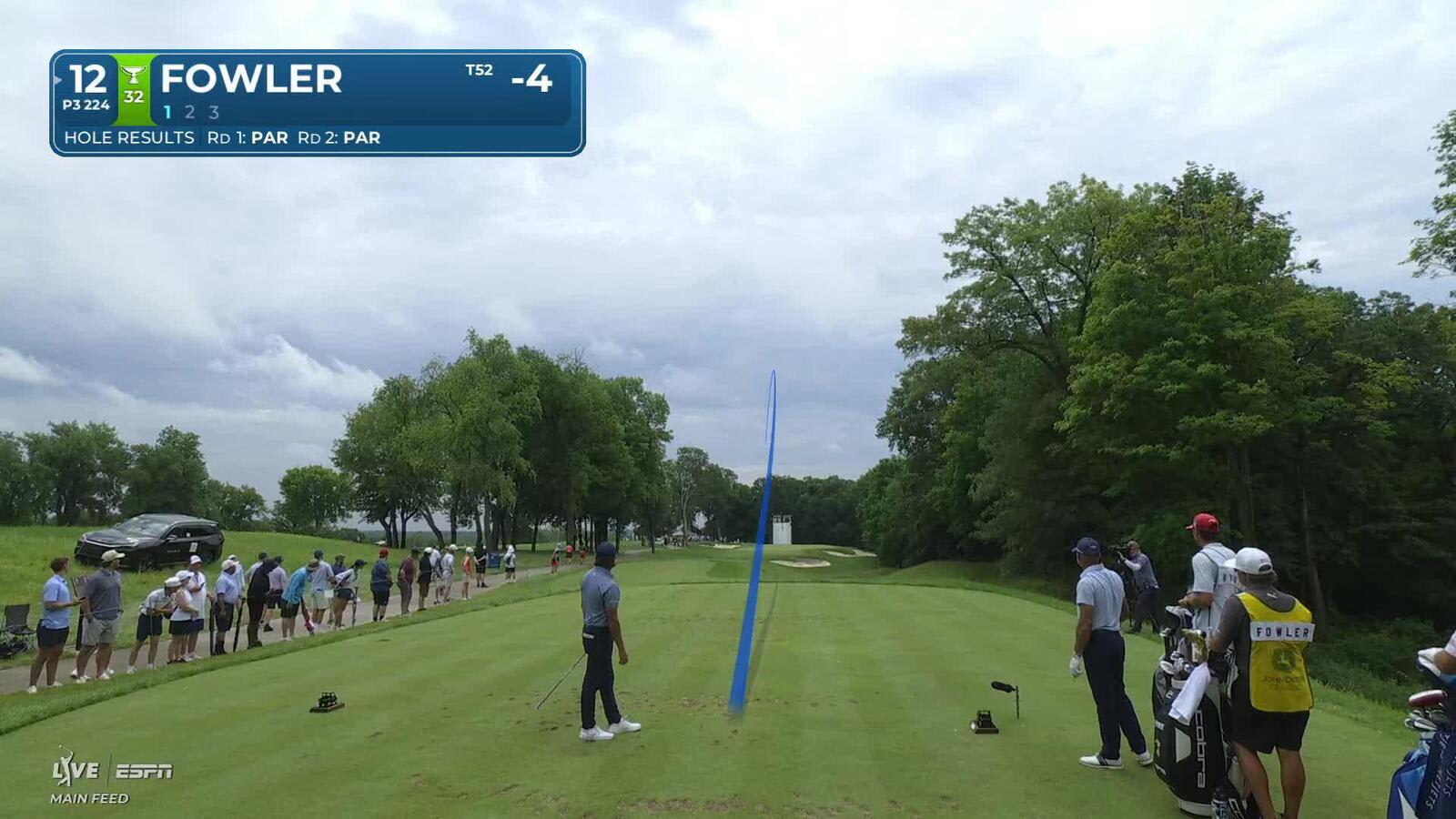 Rickie Fowler hits tee shot to 11 feet, sets up birdie on No. 12 at John Deere