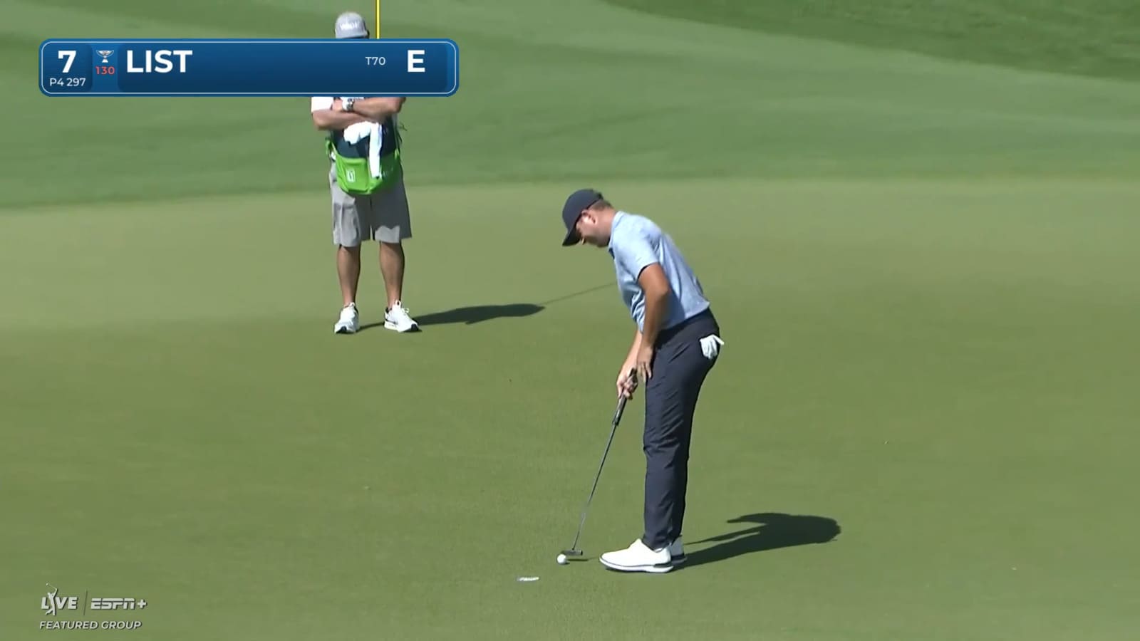 Luke List drives green to set up birdie at Mexico Open