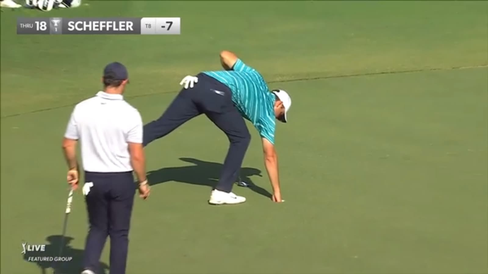 Scottie Scheffler holes 15-footer for birdie at FedEx St. Jude