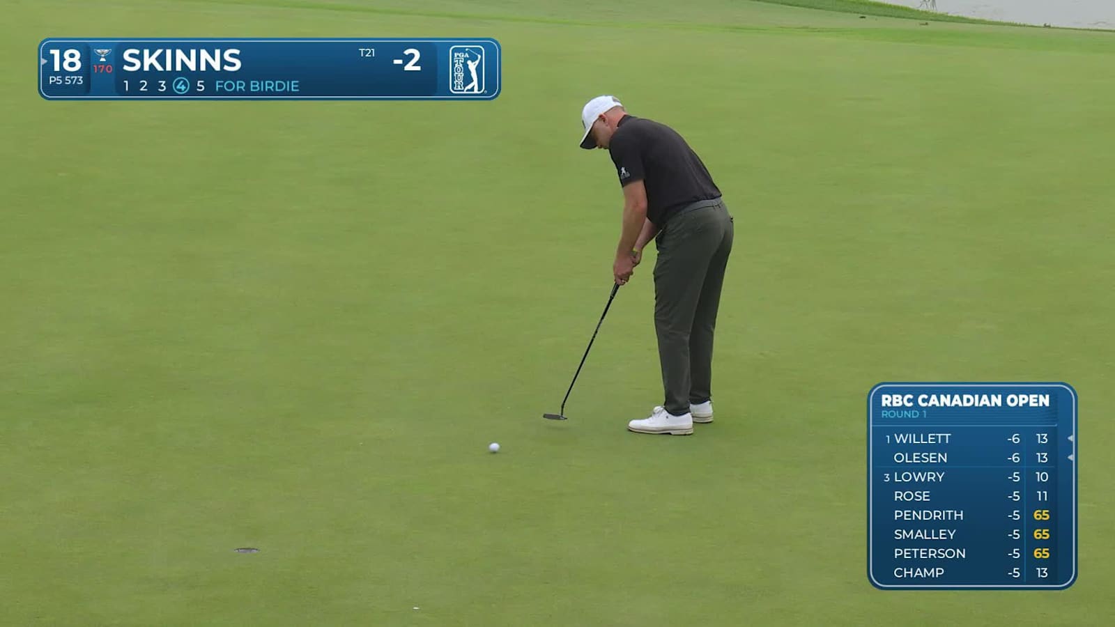 David Skinns makes birdie on No. 18 at RBC Canadian