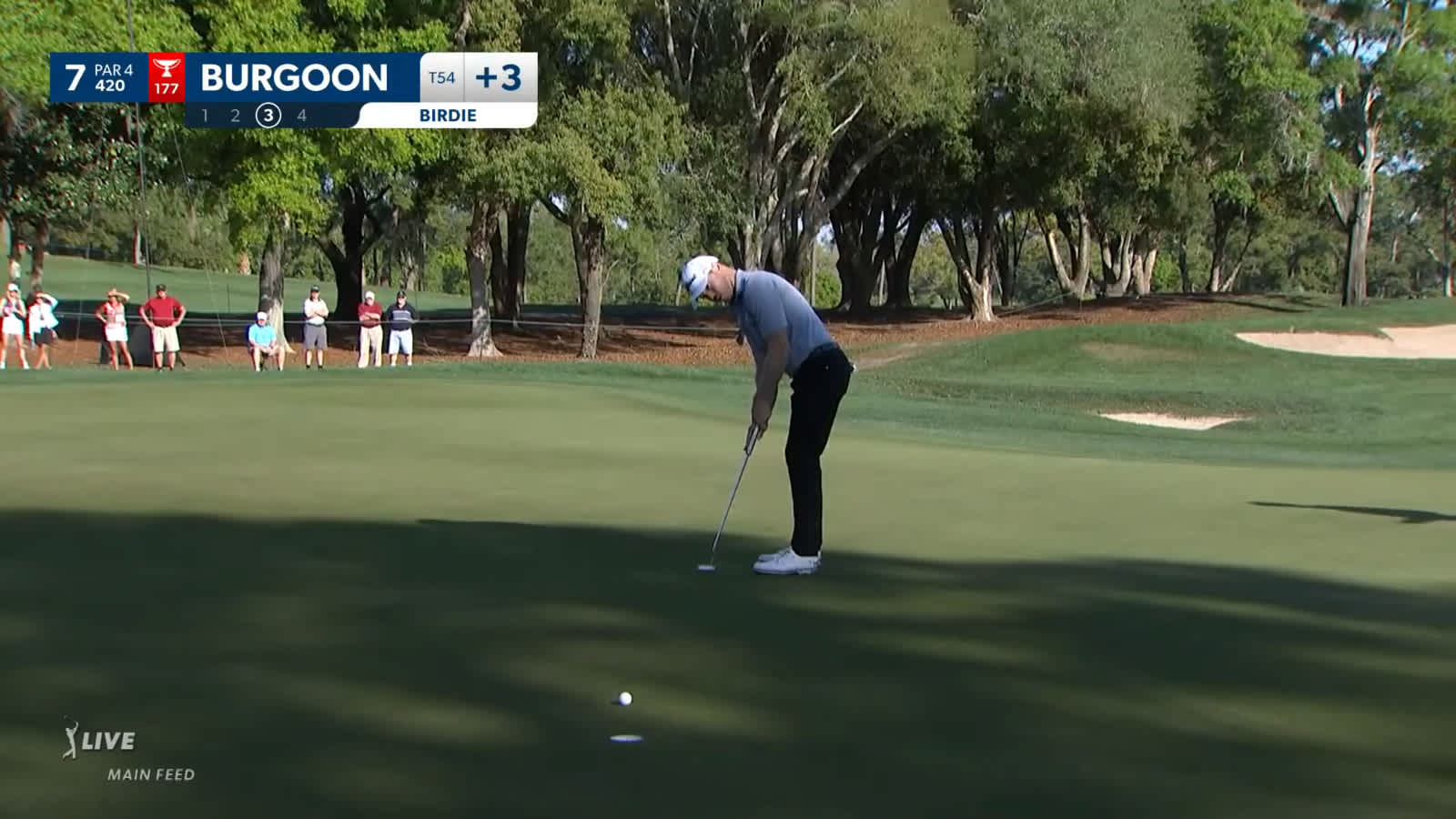 Bronson Burgoon sinks 14-footer for birdie at Valspar