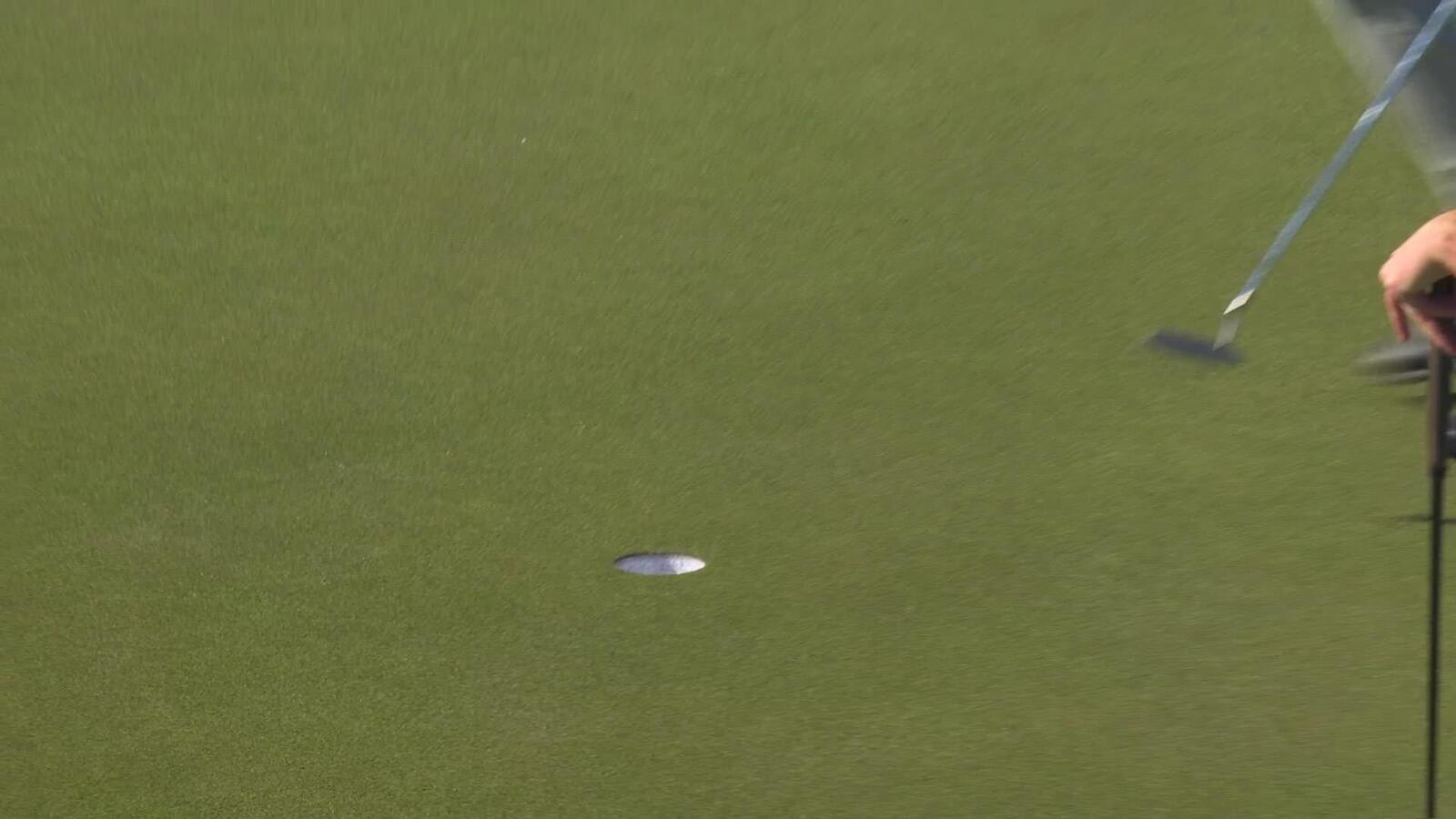 Sahith Theegala sinks 16-foot birdie putt on No. 8 at WM Phoenix Open
