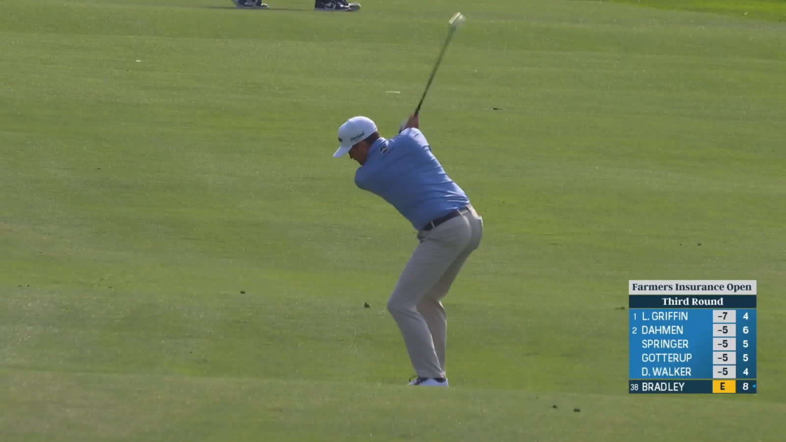 Keegan Bradley's excellent second shot yields birdie at Farmers