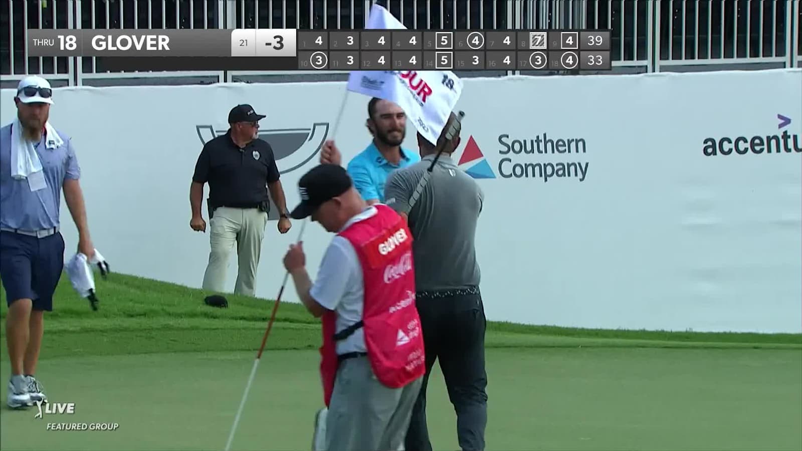 Lucas Glover makes birdie on No. 18 at TOUR Championship