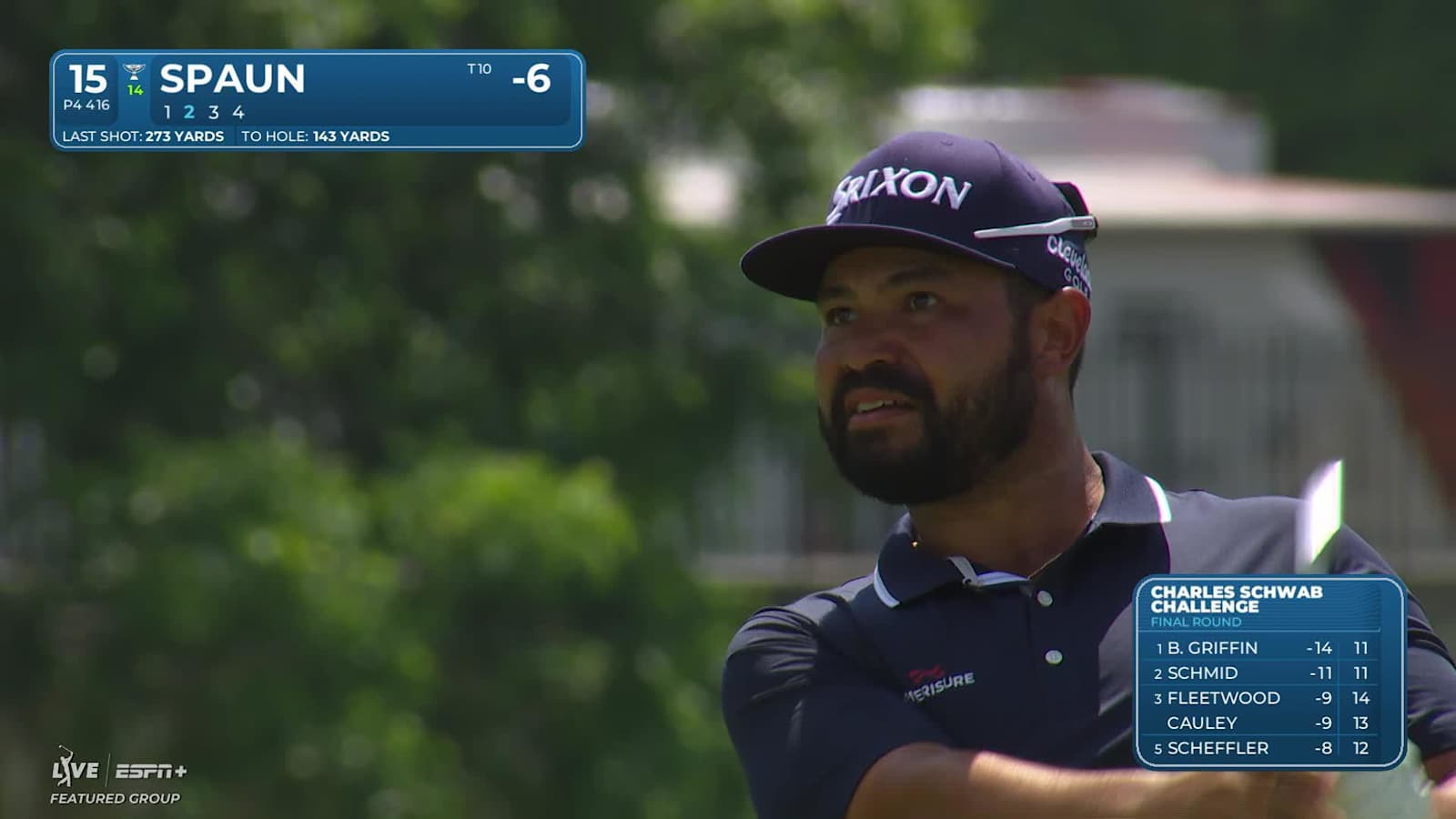 J.J. Spaun makes birdie on No. 15 at Charles Schwab