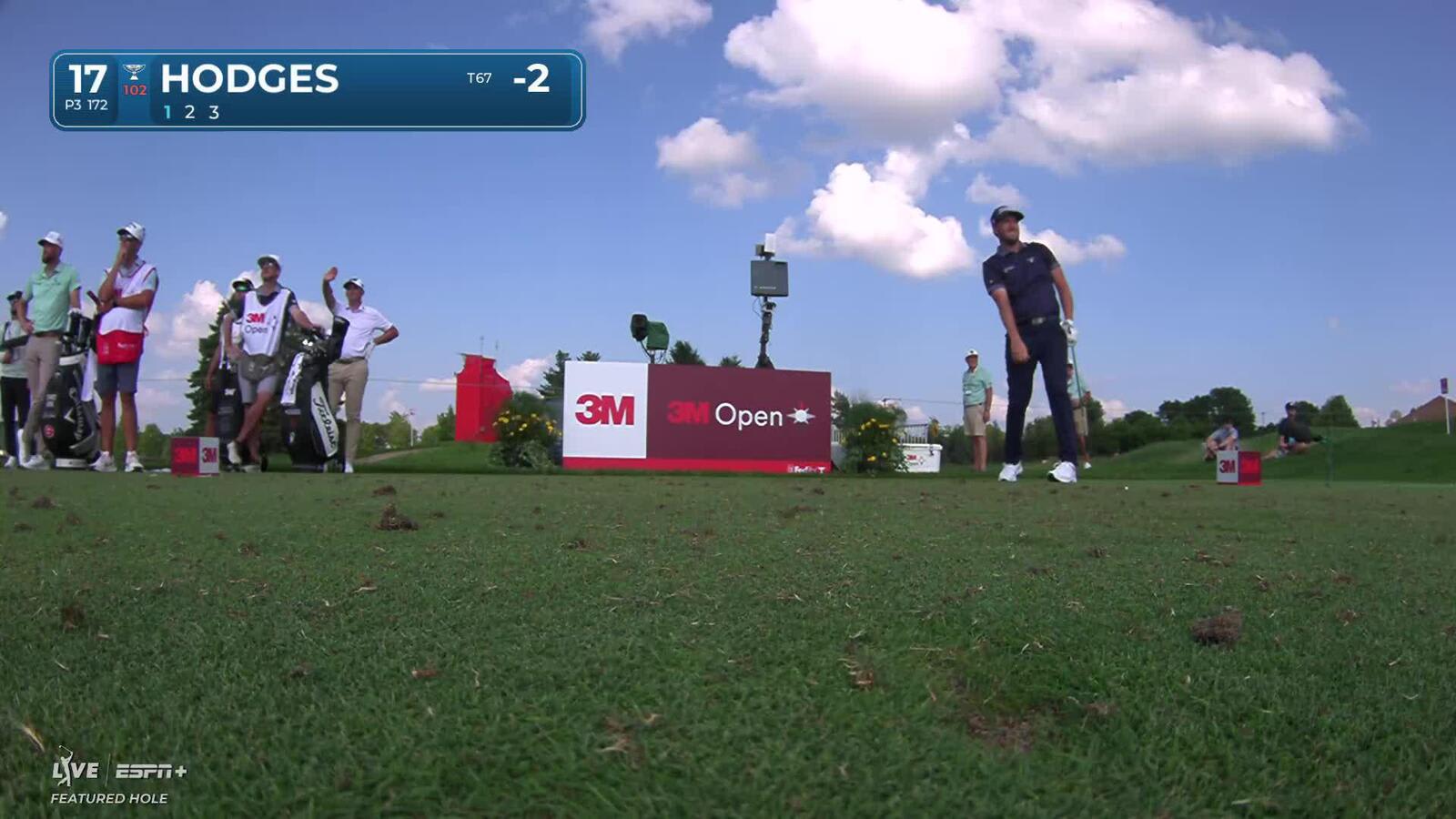 Lee Hodges makes birdie on No. 17 at 3M Open