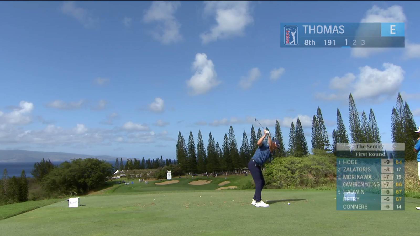 Justin Thomas' great tee shot leads to birdie at The Sentry