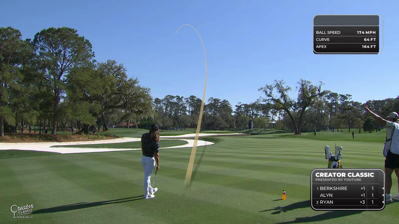 Kyle Berkshire makes birdie after mega-hook at Creator Classic