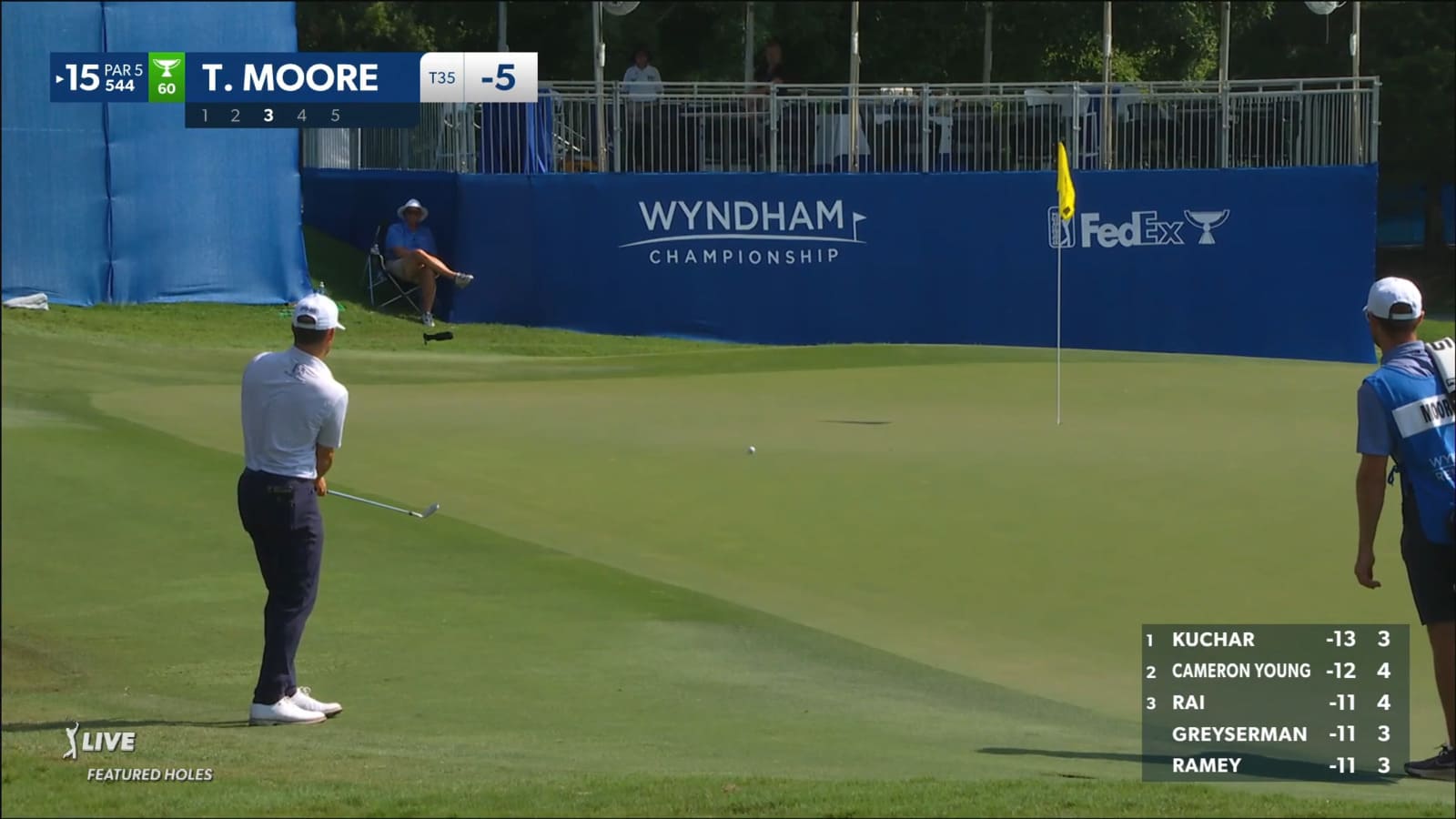 Taylor Moore's excellent chip leads to birdie at Wyndham