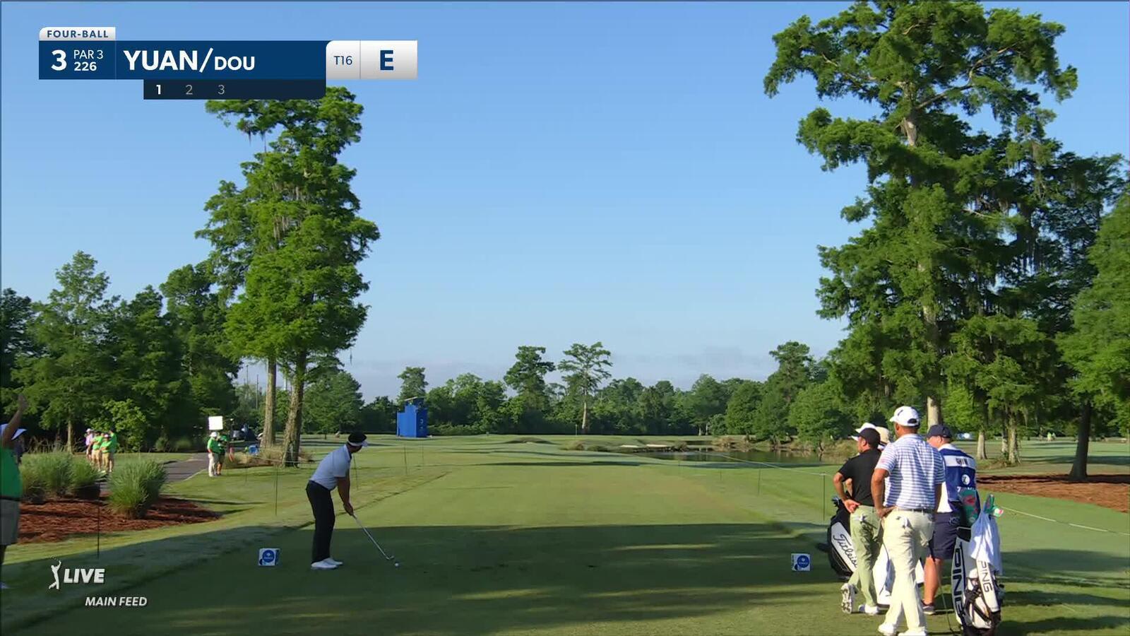 Carl Yuan’s nice tee shot leads to birdie at Zurich Classic