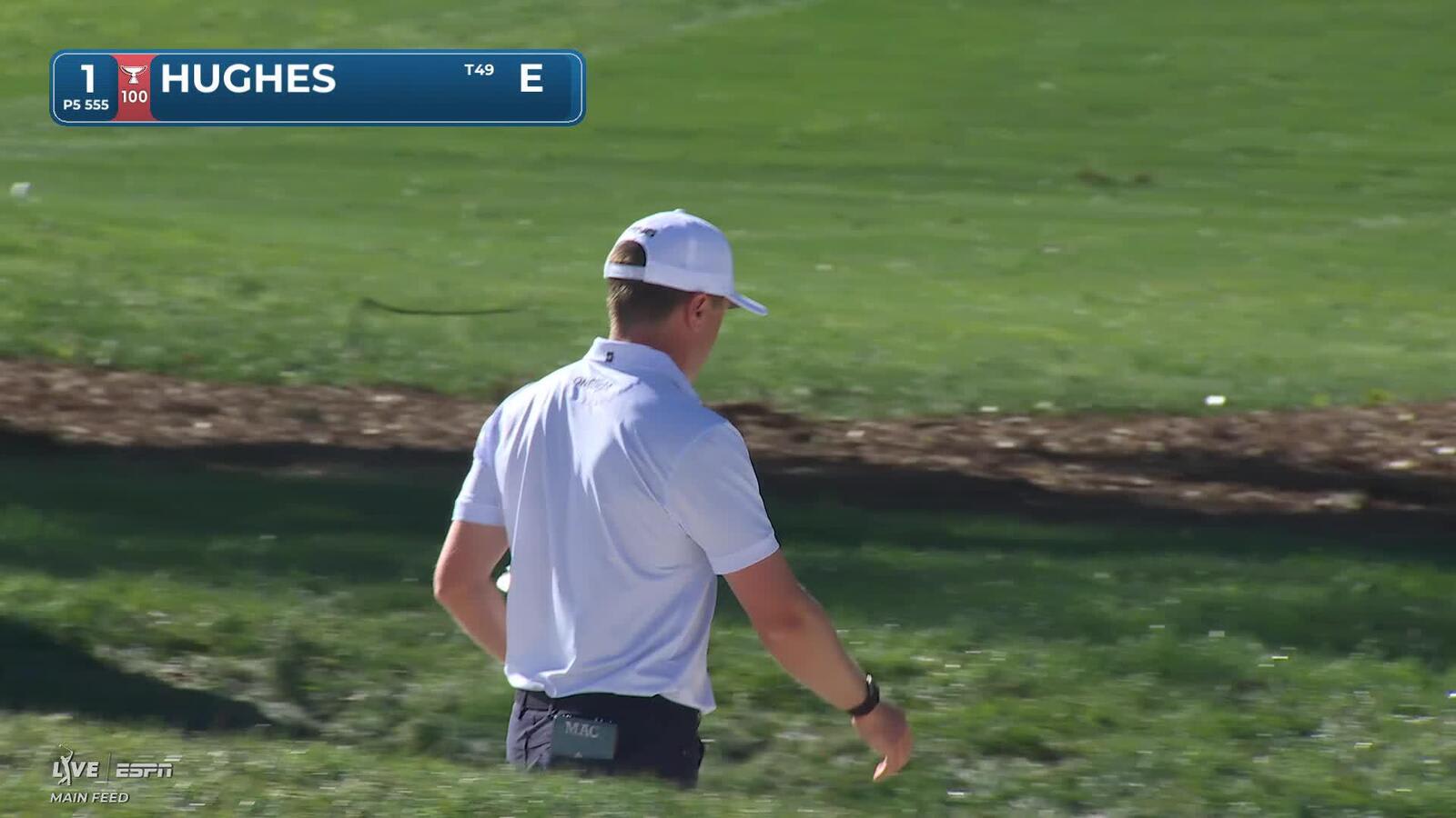 Mackenzie Hughes rolls in 5-foot birdie putt on No. 1 at Valspar