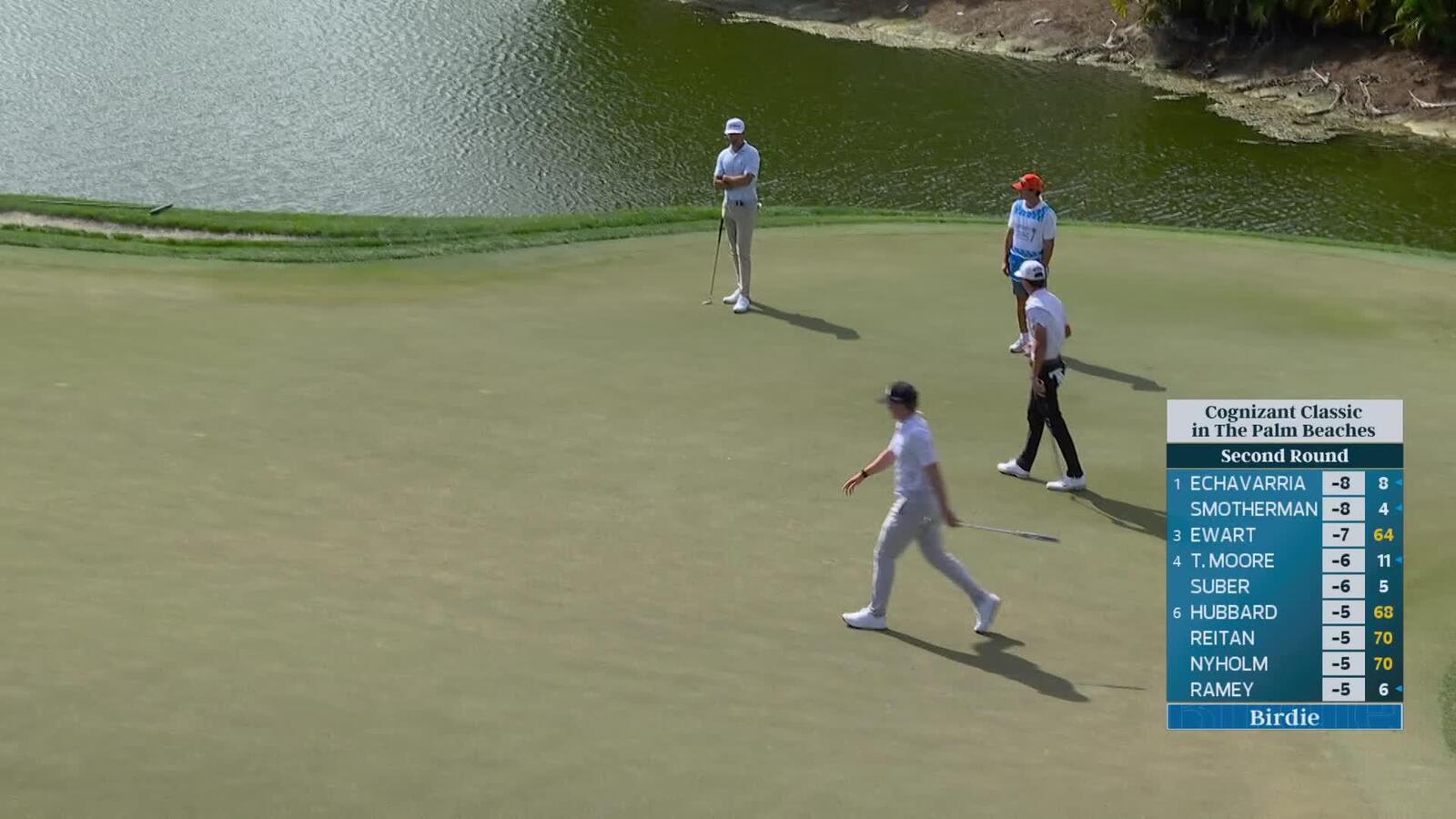 Blades Brown sinks 67-foot birdie putt on No. 6 at Cognizant Classic