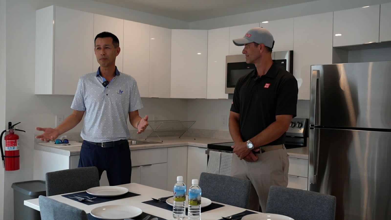 Adam Scott tours homes built for Lahaina, Hawaii wildfire survivors