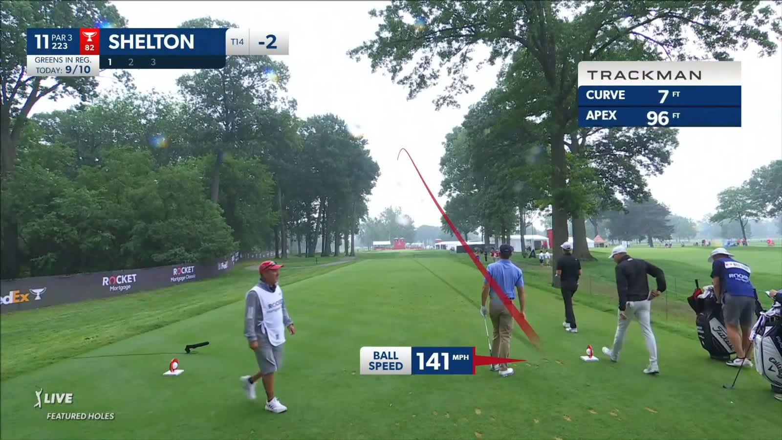 Robby Shelton's nice tee shot sets up birdie at Rocket Mortgage